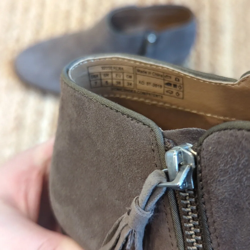 Vionic Charcoal Suede Ankle Boots - Picture 6 of 6